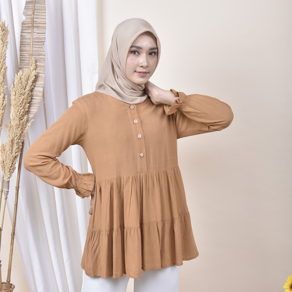 DISKON PAMELA BLOUSE - blouse wanita / blouse kekinian / blouse cantik / simple blouse / blouse polos