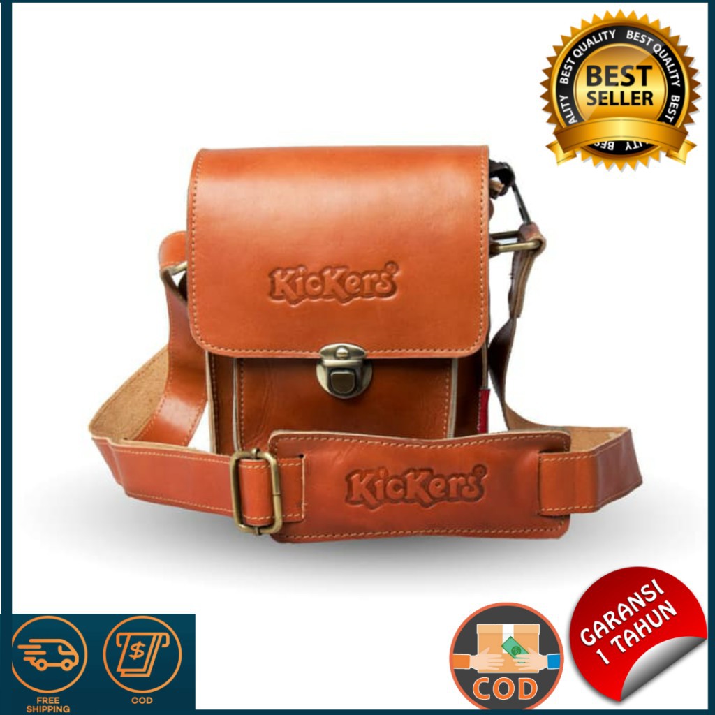 Tas pria kulit asli TKC-25 kickers - TAS Mini Kulit Asli - Tas Hp Kulit
