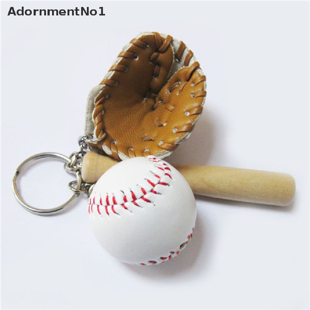 (AdornmentNo1) 1pc Gantungan Kunci Bentuk Bola Baseball Mini