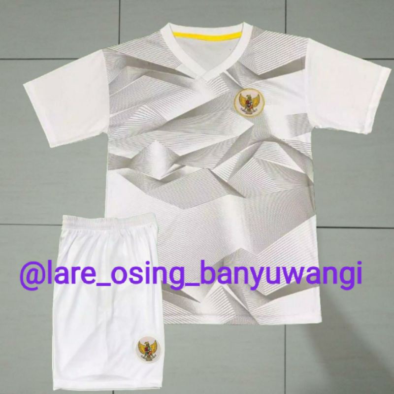 SETELAN DEWASA TIMNAS TRAINING 2020 AWAY PUTIH JERSEY CELANA INDONESIA TERBARU LOKAL