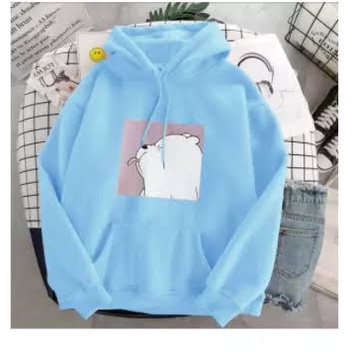 Sweater BERUANG ICE / Cute Hoodie Pria Wanita Bahan Fleece Ukuran S M L XL XXL XXXL