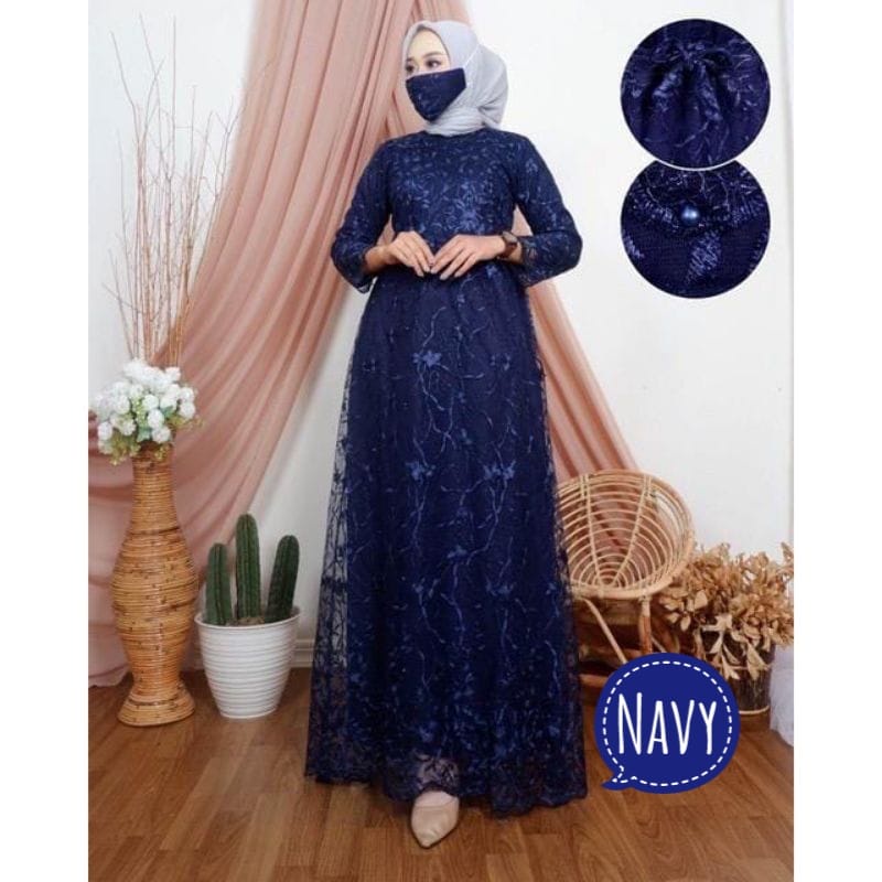 BJ -  MAXI AMIRA / GAMIS AMIRA / GAMIS FULL BRUKAT / GAMIS KONDANGAN / GAMIS PESTA / GAMIS BAHAN TILE MUTIARA MIX DALAMAN VELVET/ GAMIS FREE MASKER SENADA / GAMIS UKURAN M , L , XL , XXL / GAMIS WANITA MURAH / GAMIS UKURAN BESAR