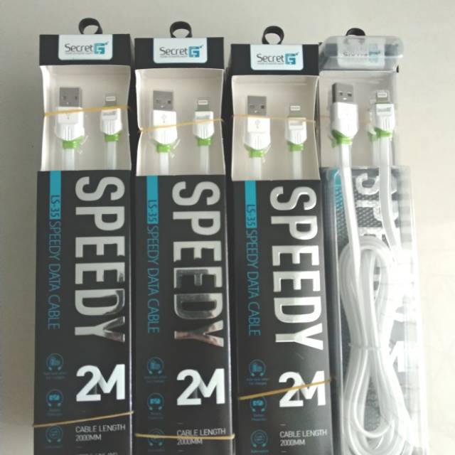 Kabel USB TO Lightning 2M kabel Putih SECRET GLS35