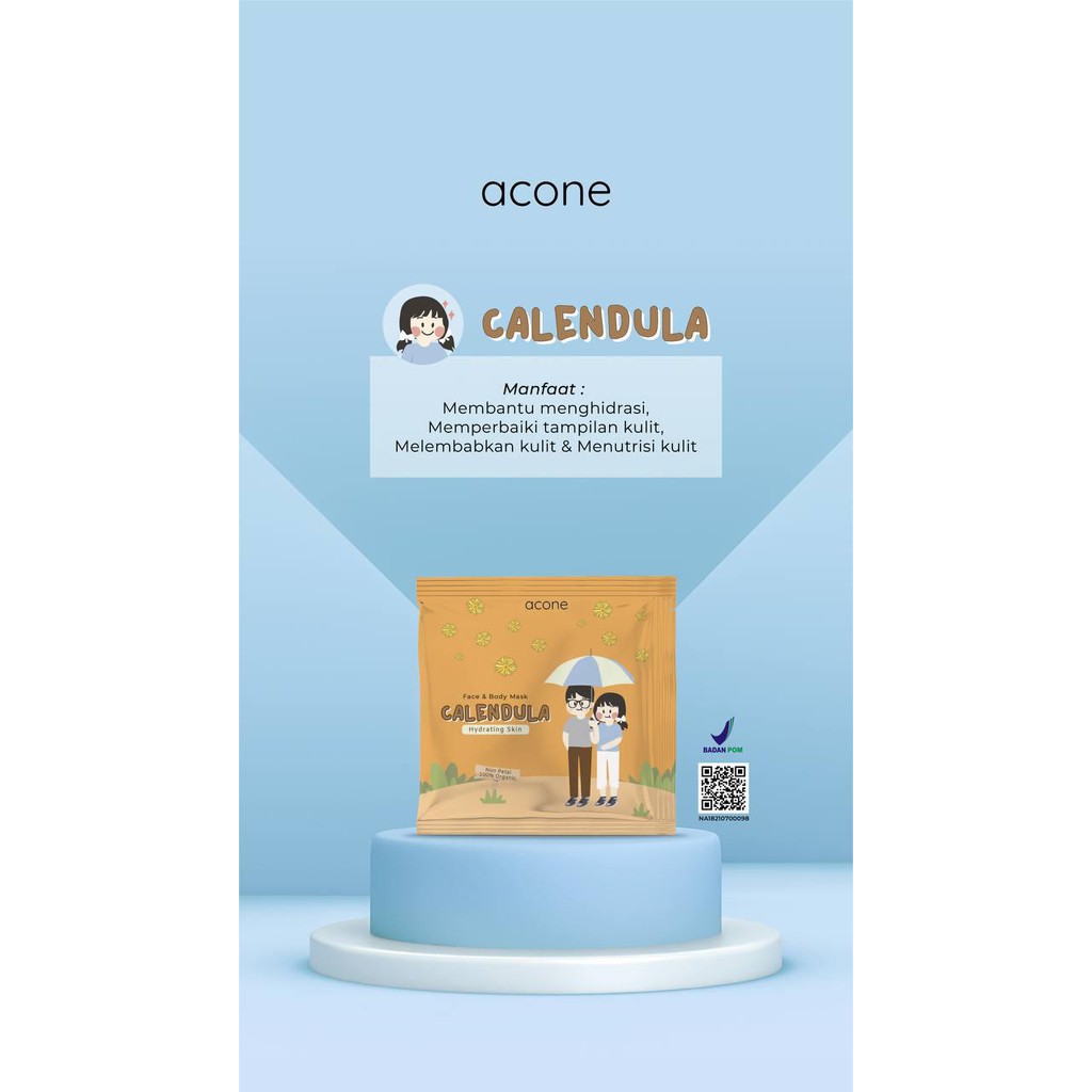 BPOM 10gr MASKER ORGANIK NON PETAL ACONE FACE AND BODY MASK / ORGANIK MASK BY ACONE [ACONE]