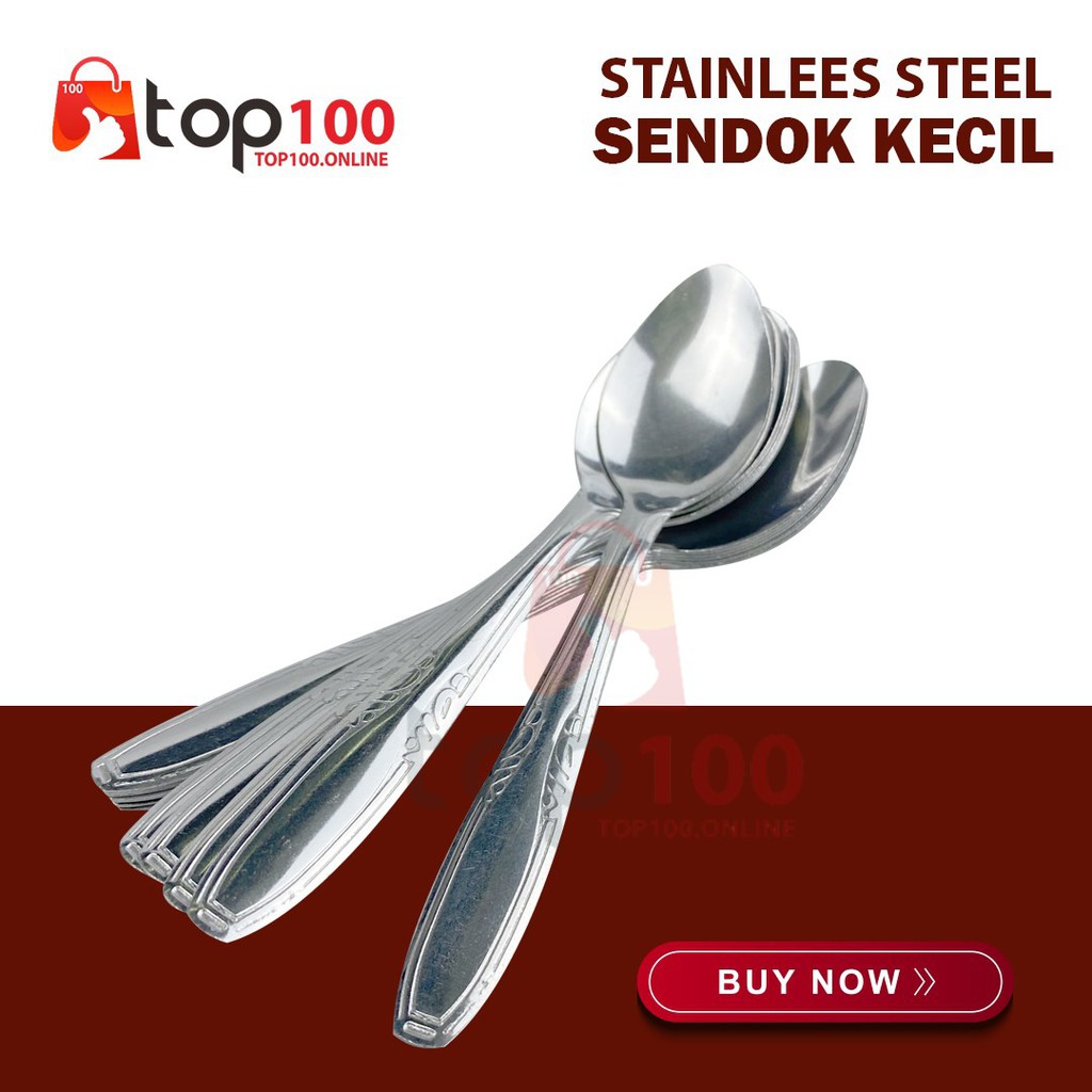 12 PCS SENDOK TEH KOPI TEA COFFEE SPOON STAINLESS STEEL MURAH | Shopee