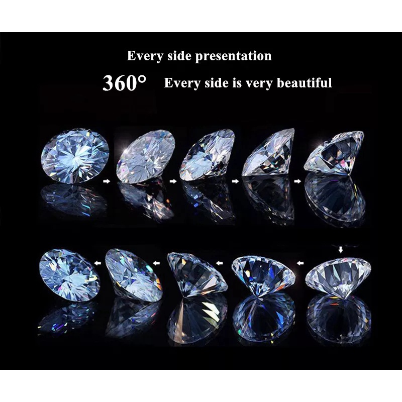 Berlian Tabur Moissanite Round Harga Untuk Per Paket &amp; Butir Colour White DE VVS1 Diamond Quality