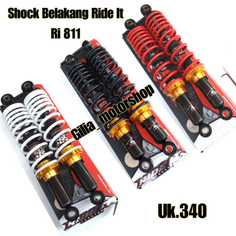 SHOCK BELAKANG BEBEK RIDE IT BLADE RI 811 ORIGINAL UK.280MM-340MM SKOK BELAKANG JUPITER VEGA SUPRA