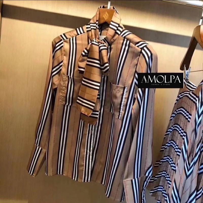 

kemeja allsize tag label burberr*