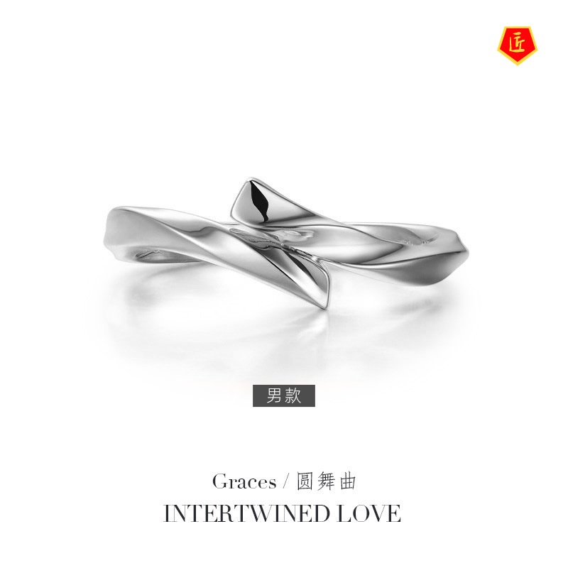 [Ready Stock]Creative Fashion Moissanite Couple Ring