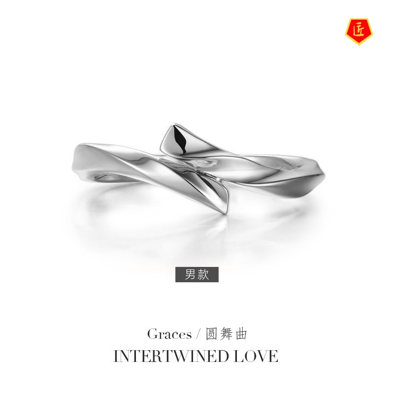 [Ready Stock]Creative Fashion Moissanite Couple Ring