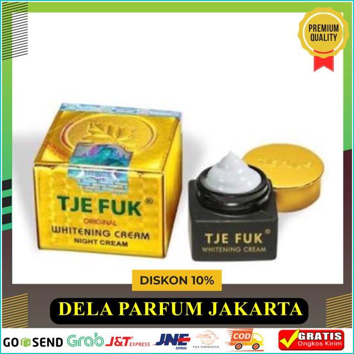 TJE FUK WHITENING NIGHT CREAM ORIGINAL 15G - KRIM WAJAH MALAM IMPORT