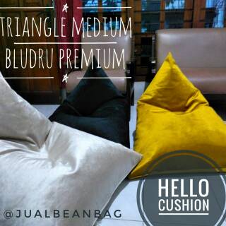 Beanbag Cover Triangle Medium Sofa Beanbag Kursi  Santai  