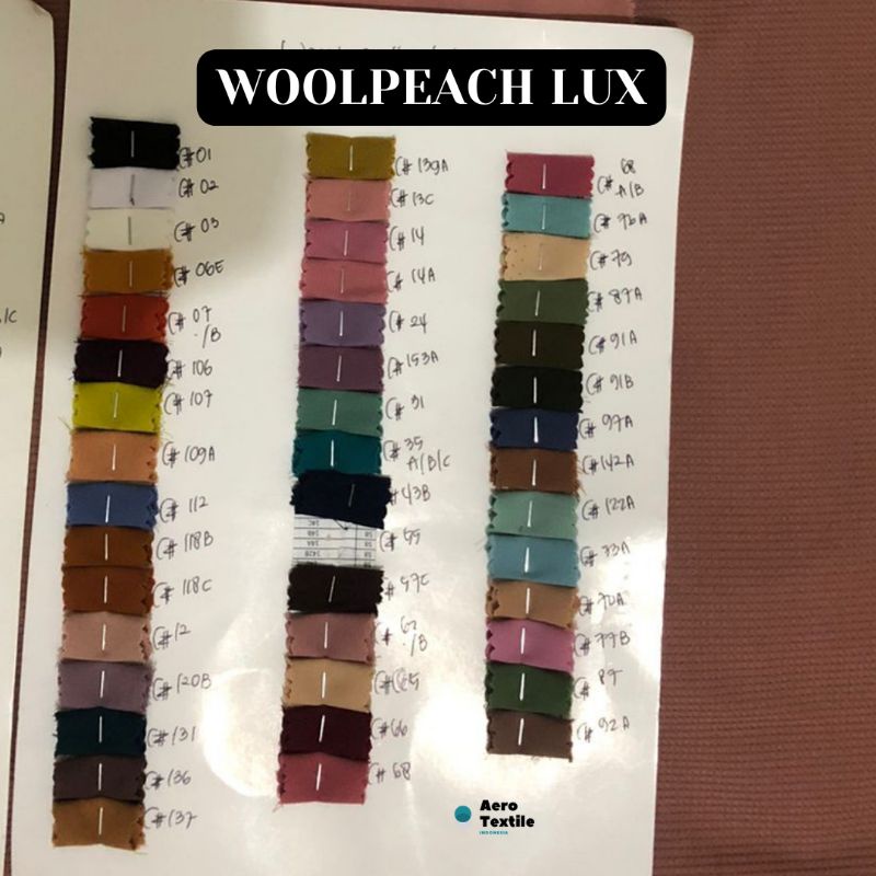 Woolpeach lux premium quality untuk fashion.