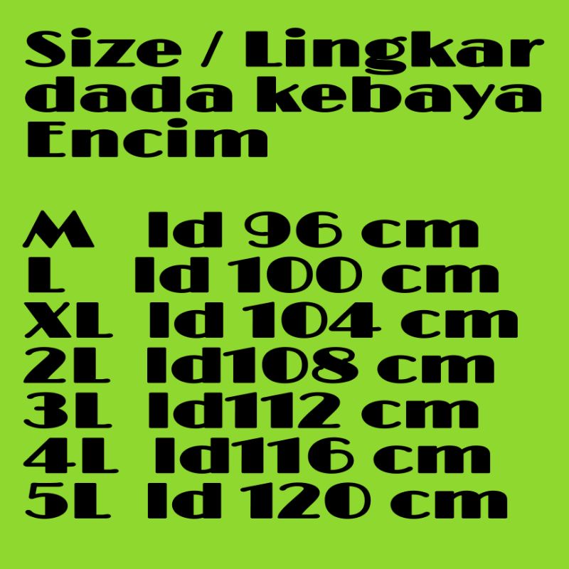 Kebaya Encim Bordir Kombinasi/Kebaya Encim Jumbo/Encim LD 120/kebaya tradisional/kebaya kartini-8