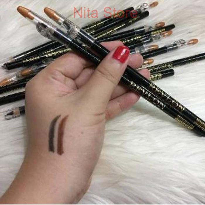 REVLON Eyeliner & Lip Liner Pencil With vitamin A&E + Serutan