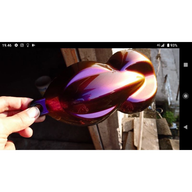 cat bunglon multi chrome motor dan mobil cat chameleon 5 warna sikken Spesial Grade 250ml merah ungu
