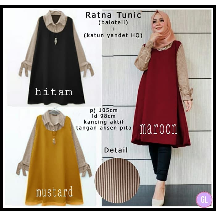 TUNIK FILA KATUN JUMBO BIGSIZE MURAH BUMIL TANGAN PANJANG MUSLIM ARMY LORENG X BESAR HIJAB ABG I.6 i