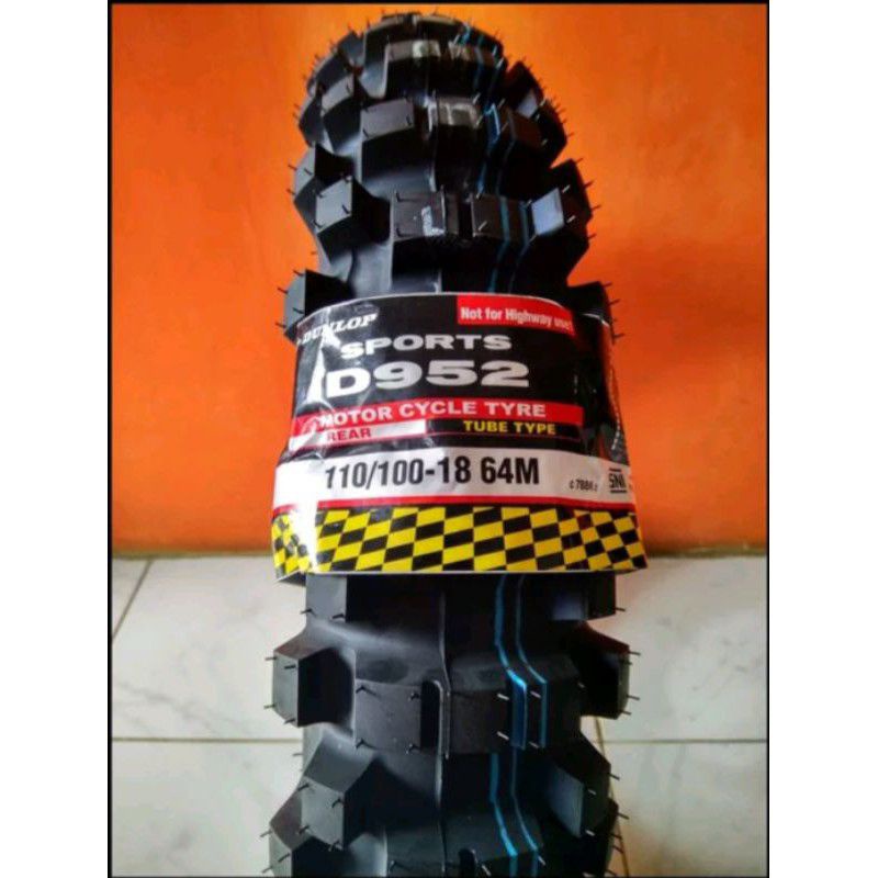 ban trail Dunlop d952 ring 18 ukuran 110-100/18