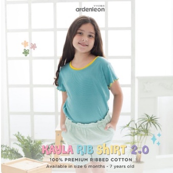 Ardenleon Kayla Rib Shirt / Girl Shirt with Ruffle