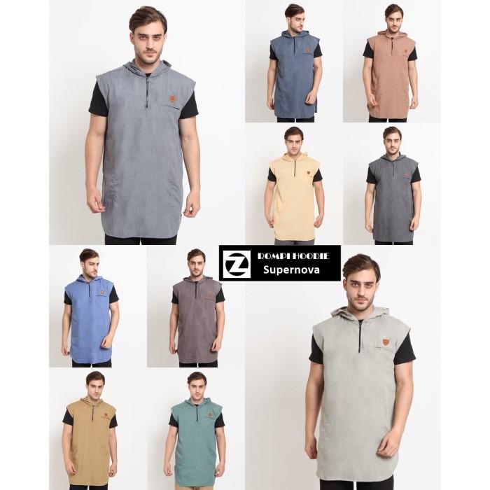 Zayidan Rompi Sholat Hoodie Muslim Pria - Khaki
