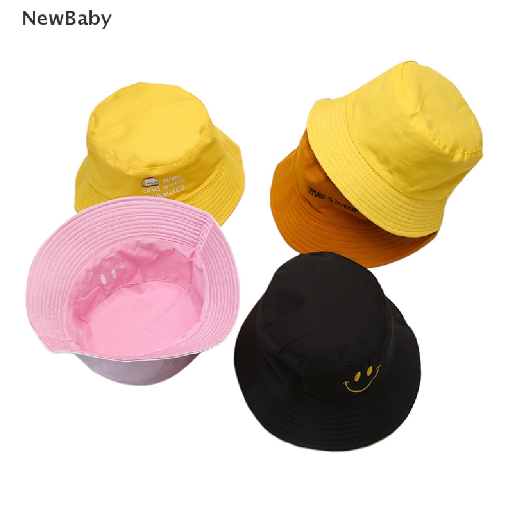 Topi Bucket Dua Sisi Bahan Katun Breathable Untuk Wanita