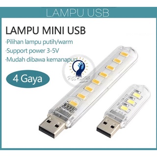 Lampu USB Mini LED Stick 3/8 LED Emergency Lamp Reading Lamp