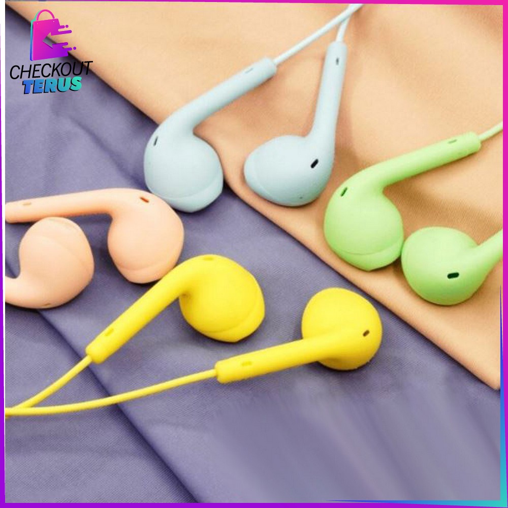 CT C394 Headset Macaron Matte Color U19 Hifi Earphone Macaron Extra Bass Hansfree Streo U19 Warna Warni Headset Lucu