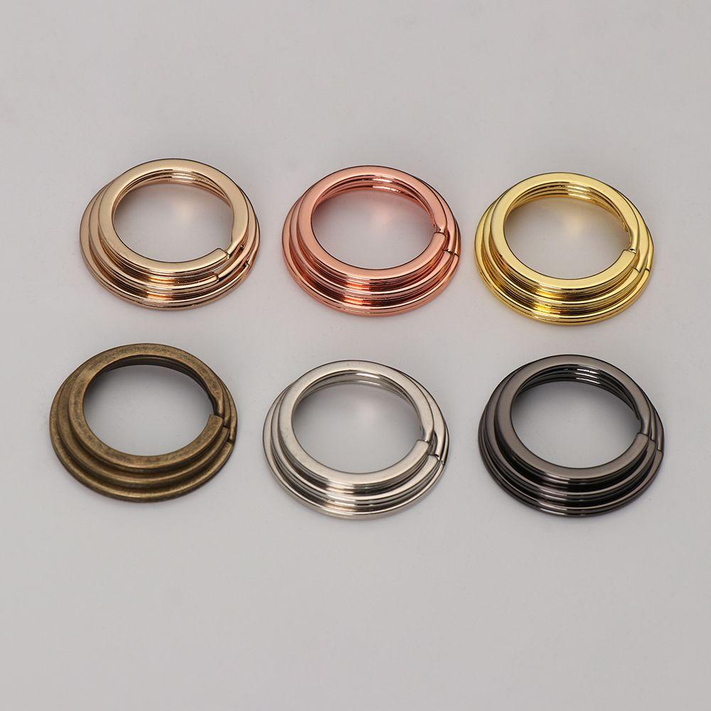 Preva 10pcs/lot 25mm 28mm 30mm Split Kunci Ring Bulat Saku Jepit Carabiner
