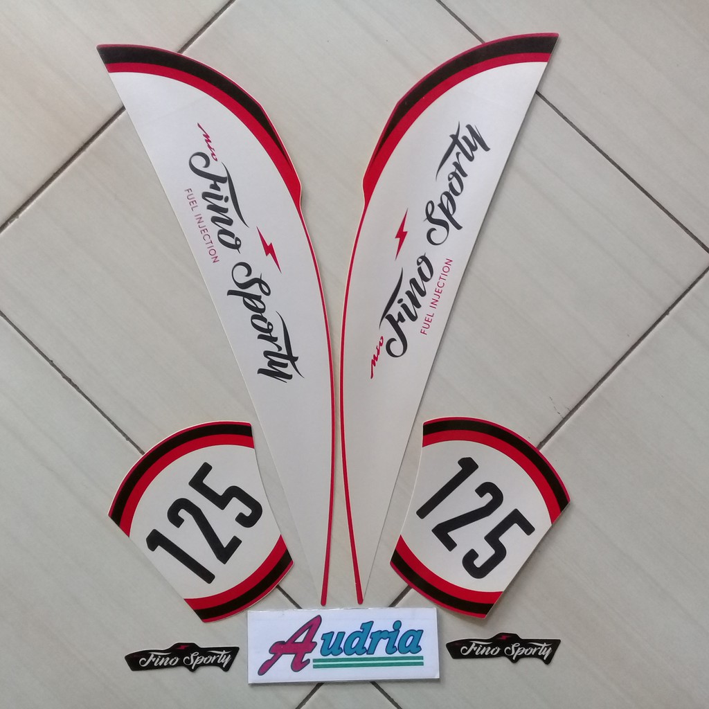 Sticker Striping Motor Yamaha Fino Sporty 125 2018 Merah
