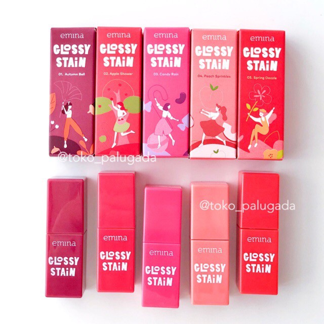 Jual EMINA LIP TINT GLOSSY STAIN / EMINA GLOSSY FINISH ORIGINAL Liptint