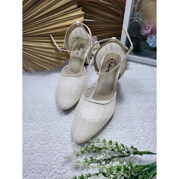 sepatu Rafaizoutfit nataly wrna broken white tinggi 7cm tahu