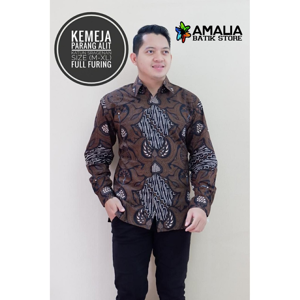 PARANG ALIT BATIKSOLOAMANAH KEMEJA BATIK SOLO PRIA LENGAN PANJANG PENDEK LAPIS FURING ATASAN PREMIUM MODERN KATUN HALUS PEKSI SEMULUR BONDOWONGSO MACAN RAFFI AJI LUWUNG ARIESWARA PUTIH KANGEN KAMULYAN ANGGA JAYA DIRGANTARA UWER UNGU ABINAYA IJO FLORIST