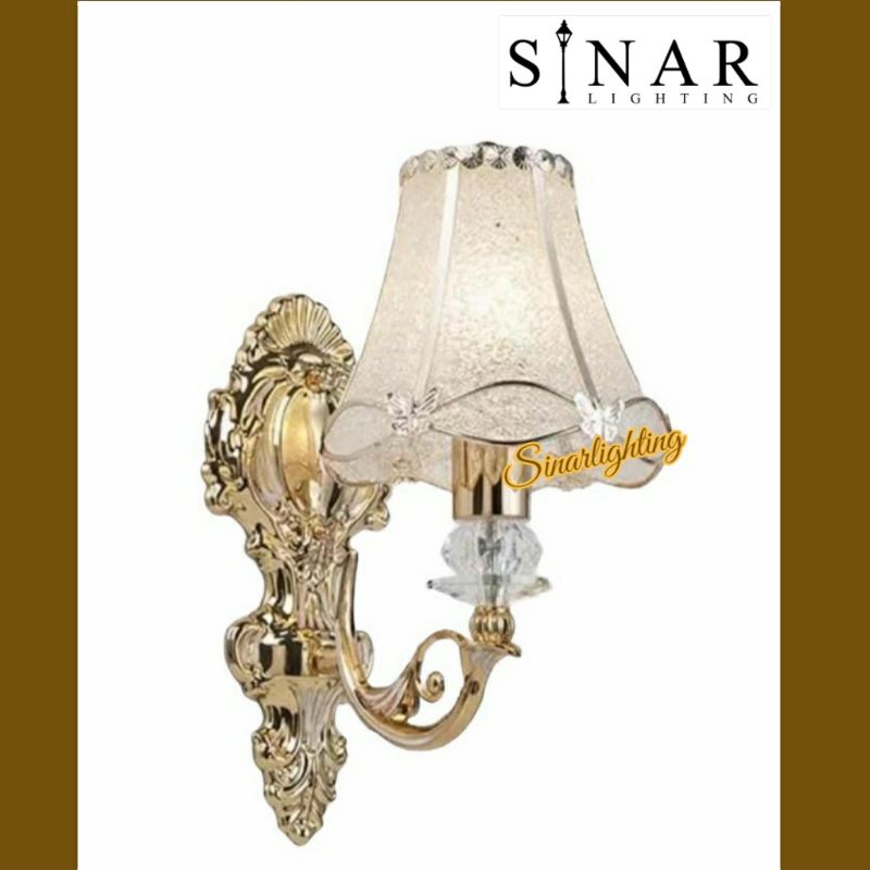 Lampu dinding klasik gold 2078