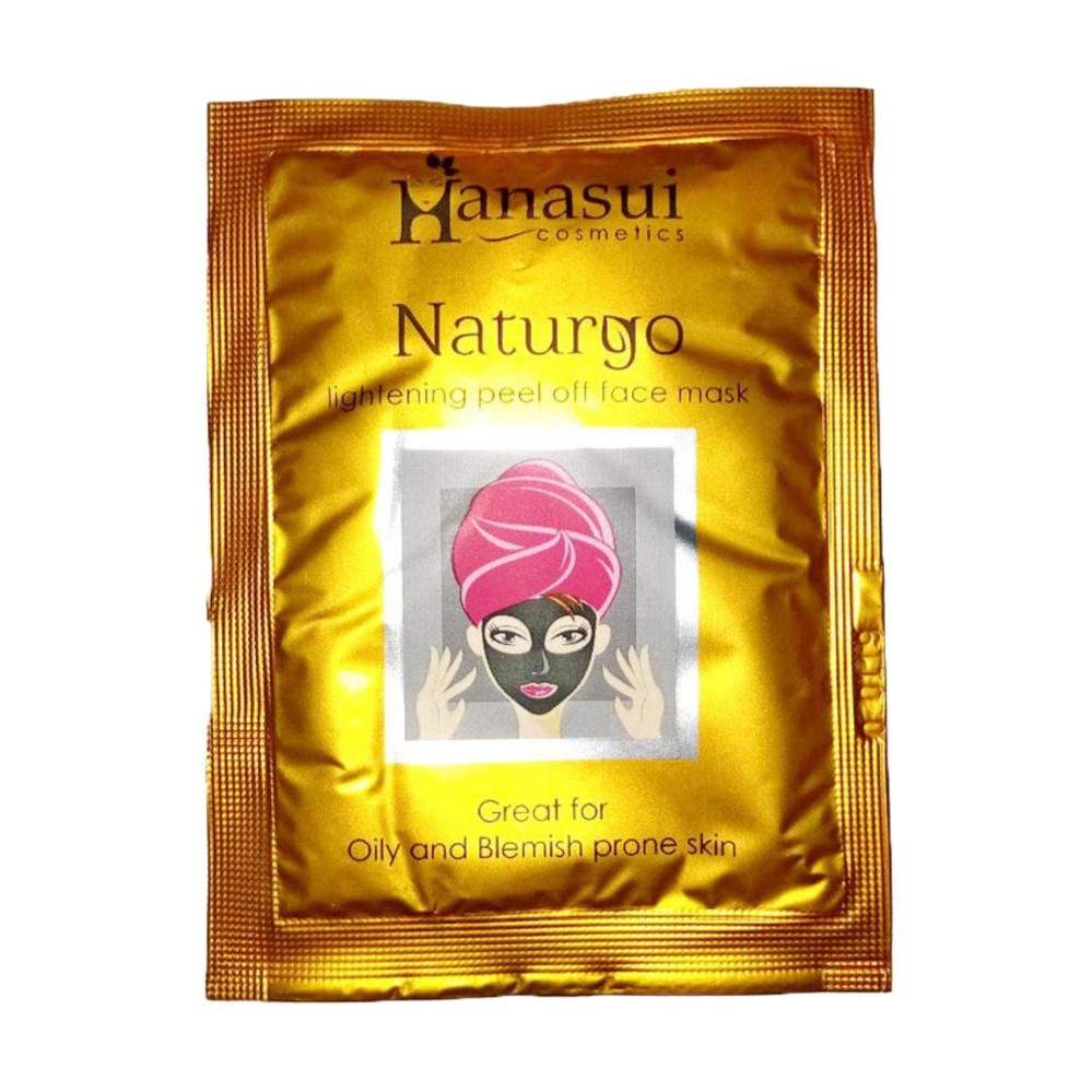 10 pcs HANASUI - Masker Lumpur HITAM Naturgo [NO BOX] Mud Mask Komedo . KPW-158