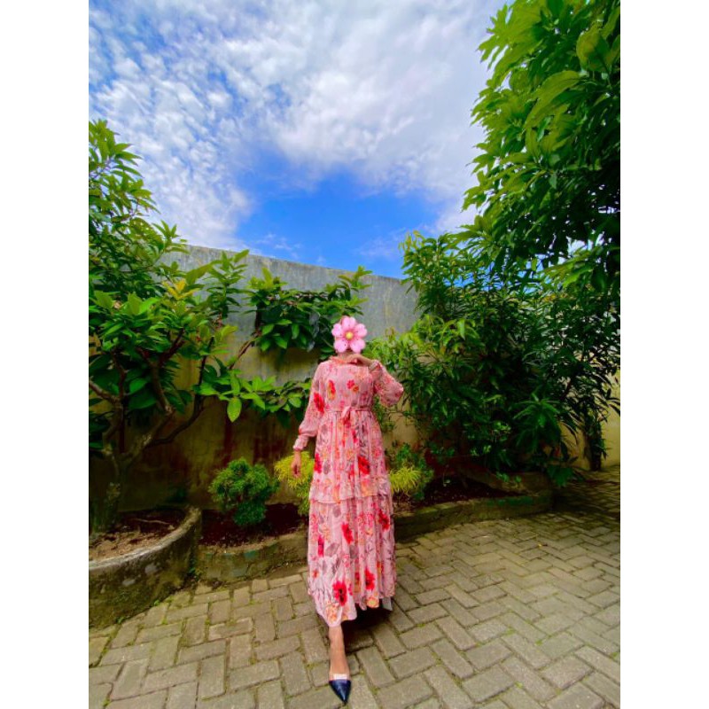 GAMIS YUNA PINM MOTIF BUNGA