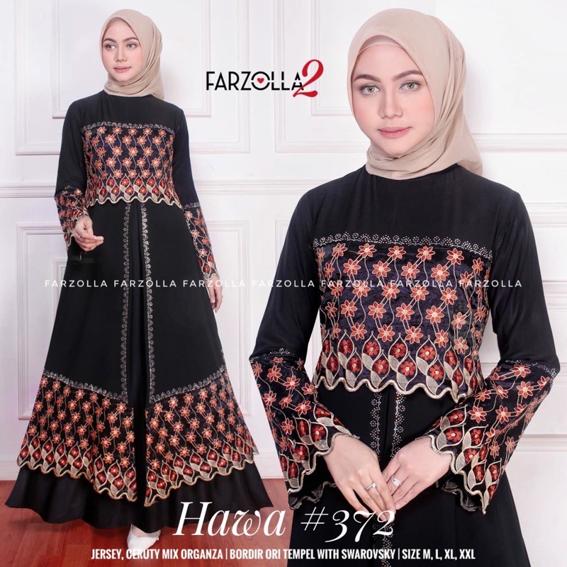 Abaya Turkey | Hawa #372 | Busana Arab Muslimah Original by Farzolla