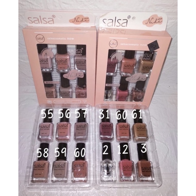 SALSA Kutek Nail Polish Set Seri Nude - Cat Kuku Salsa Original BPOM