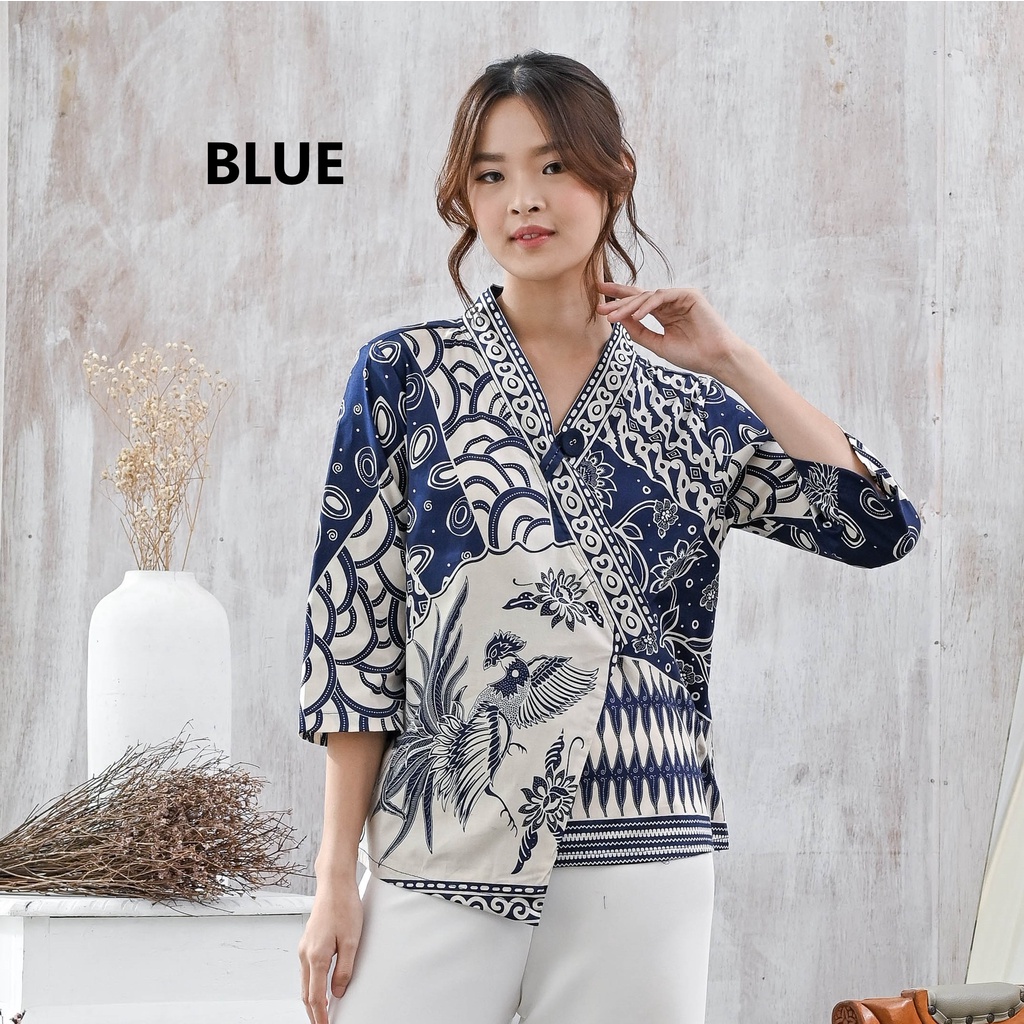 Hanoi - Long Kyoto Top / Atasan Batik Wanita Lengan Panjang