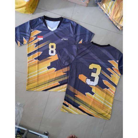 Hematsmart Kaos Jersey Volly Full Printing Lusinan Bahan Tebal Dan Adem