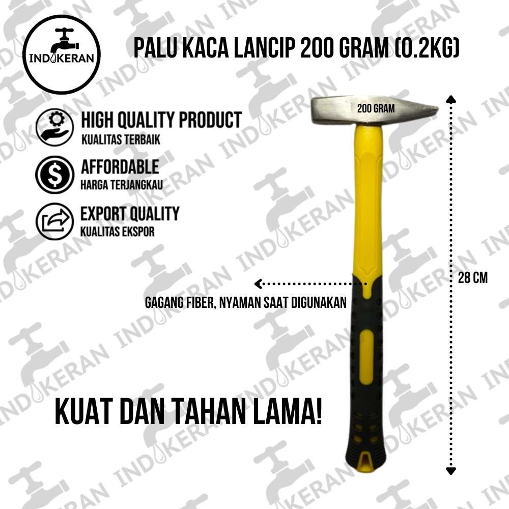 INDOKERAN - Palu Kaca Lancip - 200 gram