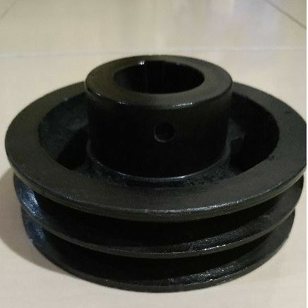Pulley pully besi cor B2 - 6 inch as 25 mm poly puli besi cor