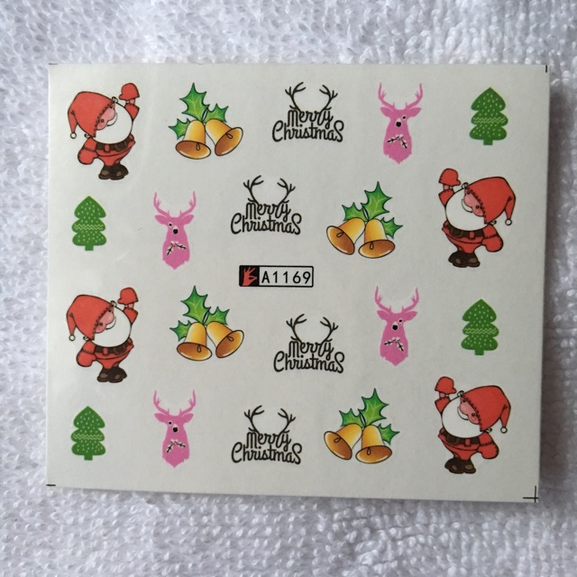 Stiker Kuku/ Water Decal Stiker Christmas 1