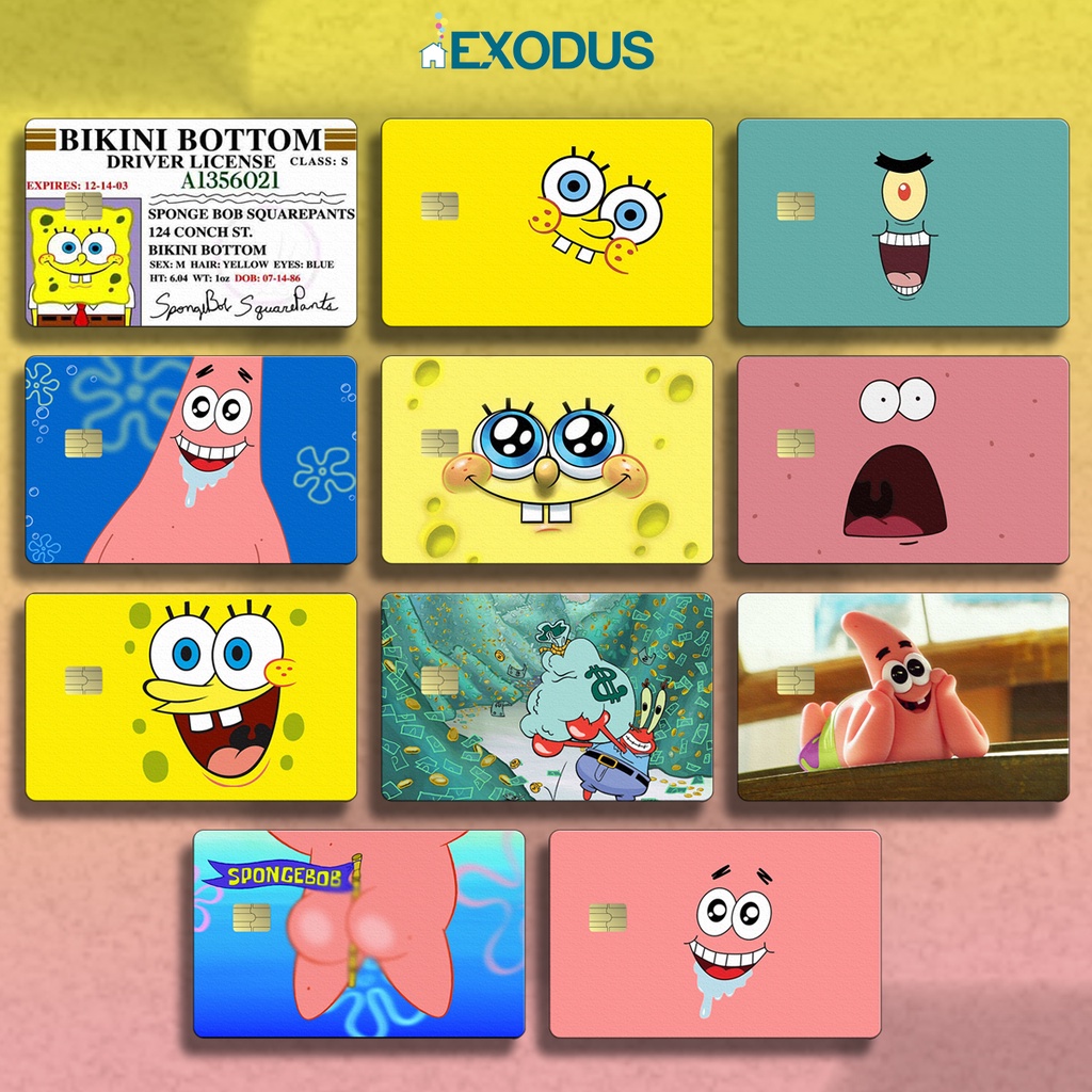 

SPONGEBOB Skin / Sticker kartu ATM v.1