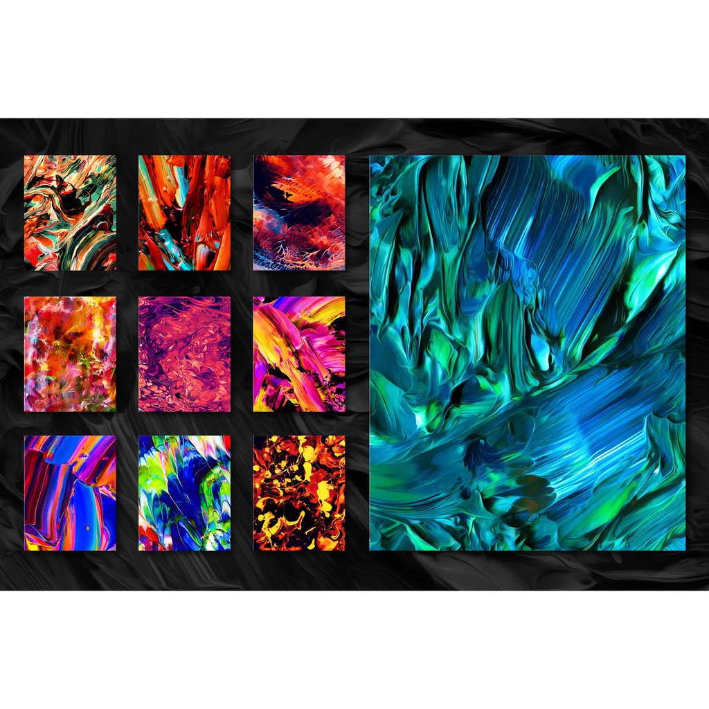 Flow Bundle 300 Fluid Paint Textures - JPEG Ultra HD