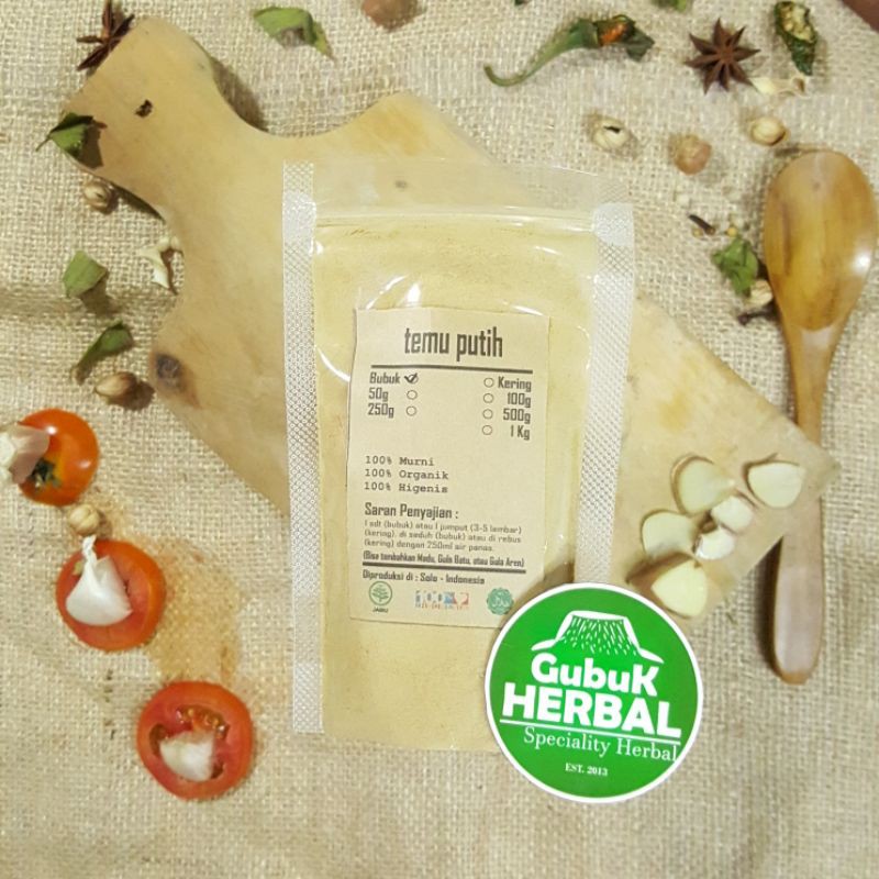 

TEMU PUTIH BUBUK 250 GRAM - Curcuma Zedoaria - BUBUK HALUS - MURNI TANPA CAMPURAN