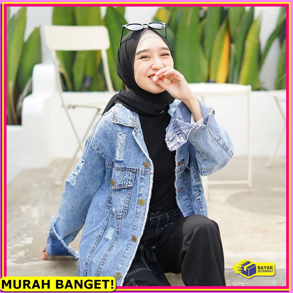 Terbaru - Ocha Jacket Oversize Outerwear Kanvas Premium Fashion K TU927 Jaket Jeans Snow Lv  Bkk