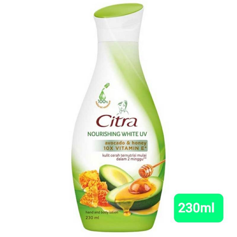 citra hand body lotion nourishing white uv 230ml avocado