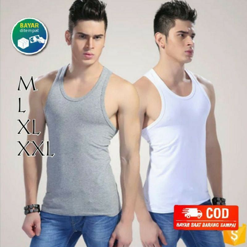 cuci gudang singlet cowok dewasa polos baju singlet pria kaos singlet pria dewasa baju dalam pria bisa COD