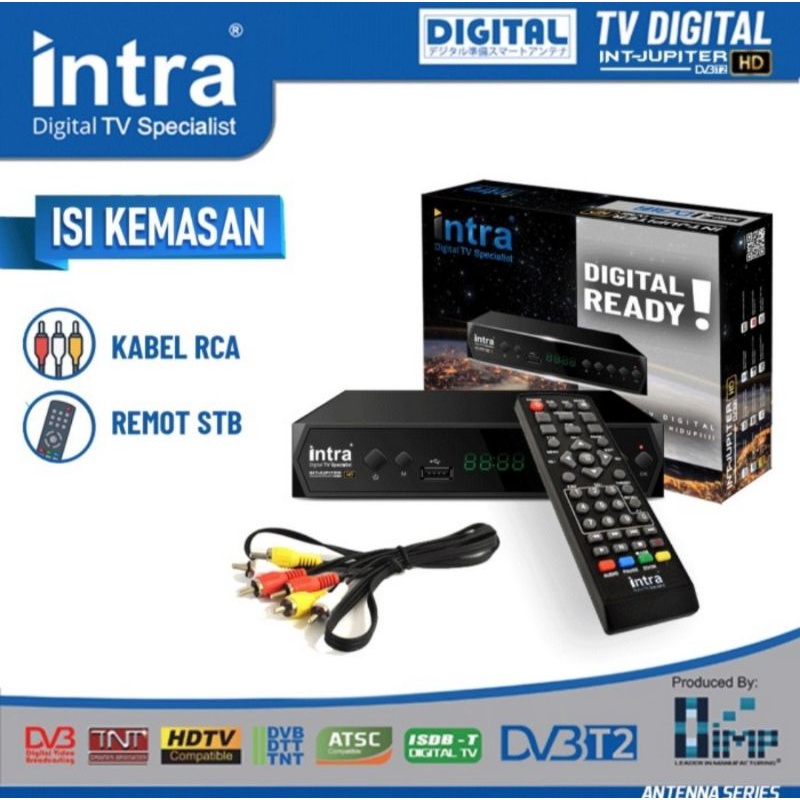 SET TOP BOX TV DIGITAL "INTRA JUPITER"  HD DVBT2 RECEIVER TV DIGITAL