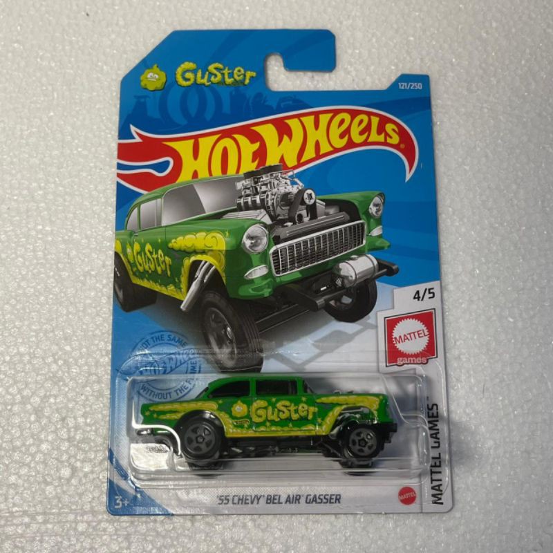 Hot Wheels 55 Chevy Bel Air Gasser Hijau Guster Lot F 2021 New Terbaru